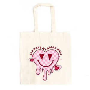 City Creek Prints Make My Heart Melt Canvas Tote Bag - 15x16 - Natural - 1 of 2