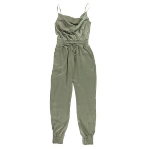 bar III Womens Satin Jogger Jumpsuit - 1 of 2
