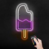 Xtreme Lit 8.13" x 17.86" Ice Cream Multi-Color LED Neon Sign, Plastic Hanging Wall Art, 1.2 lb - 3 of 4