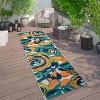 World Rug Gallery Modern Floral Indoor/Outdoor Area Rug - 2 of 4