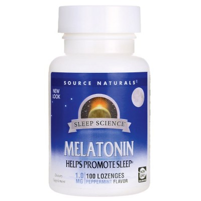 Source Naturals Melatonin - Peppermint 1 mg 100 Lozenges