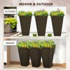 Resenkos Set of 3 Tall Planters with Drainage Hole, 28" Outdoor Flower Plant Pots, Indoor Planters for Porch Patio and Deck, - 2 of 4
