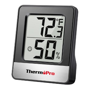 ThermoPro TP49 Mini Hygrometer Thermometer with Large Digital View Indoor Thermometer Humidity Gauge Monitor for Greenhouse Cellar - 1 of 4