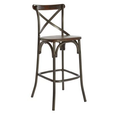 30" Indio Steel Barstool Walnut - OSP Home Furnishings