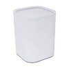 Acrylic Square with Rounded Edges Bathroom Waste Basket White - Bath Bliss - 2 of 3