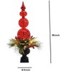 Holiday Living 3FT Pre-lit Red Finial Decorative Potted Porch Tree - 4 of 4
