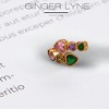 Gold Hearts Wrap Ring for Women 18kt Gold Plated Stainless Steel Adjustable Colorful CZ by Ginger Lyne Collection - 3 of 4