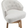 NicBex Bar Stools Set of 2, Fashion Wooden Upholstered Swivel Counter Stool Chair with Nailhead Trim for Bar, Kitchen - 4 of 4