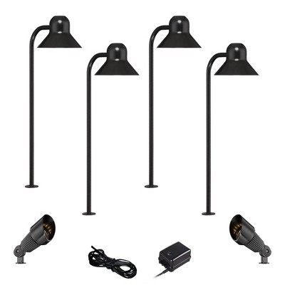 John Timberland Jayce Black 6-Piece LED Landscape Path and Spot Light Set