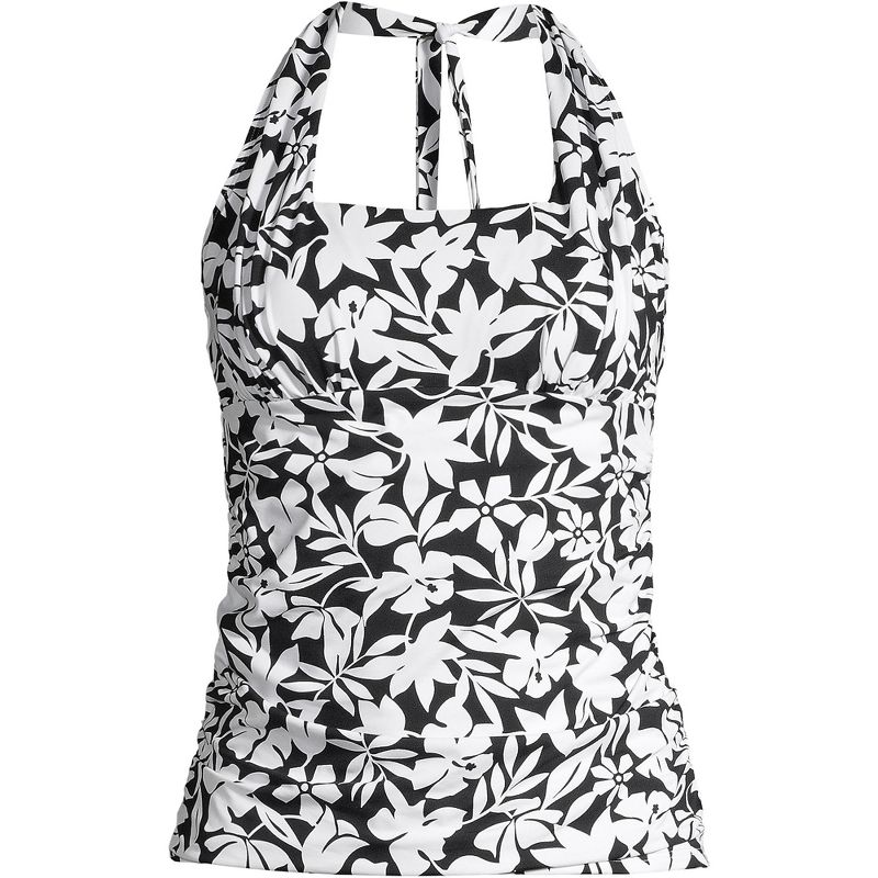 Lands' End Women's Chlorine Resistant Square Neck Halter Tankini Swimsuit Top, 3 of 5