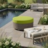 Universal Large Round Ottoman, Willow Flat Wicker with Sunbrella Seat Cushion, 34 in L x 34 in W x 18 in H - 2 of 4