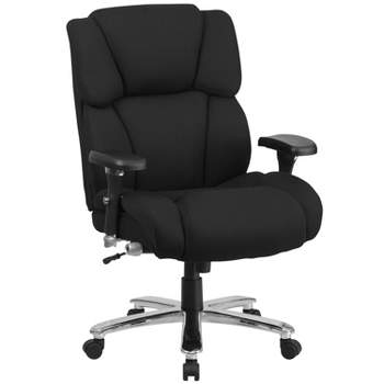 Flash Furniture HERCULES Series 24/7 Intensive Use Big & Tall 400 lb. Rated Executive Swivel Ergonomic Office Chair with Lumbar Knob and Tufted Headrest & Back