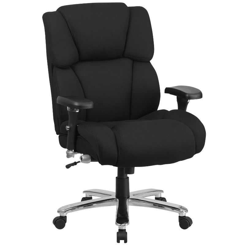 Flash Furniture HERCULES Series 24/7 Intensive Use Big & Tall 400 lb. Rated Executive Swivel Ergonomic Office Chair with Lumbar Knob and Tufted Headrest & Back, 1 of 15