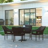 Emma and Oliver All-Weather Indoor/Outdoor Stacking Patio Dining Chairs with Steel Frame and Weather Resistant PE Rattan - 2 of 4