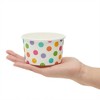 Blue Panda 50 Pack Rainbow Polka Dot Disposable Ice Cream Sundae Cups for Frozen Dessert, Yogurt, Fruit Cocktails, 8 oz - 4 of 4