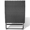 vidaXL Folding Stool Poly Rattan Black - 3 of 4