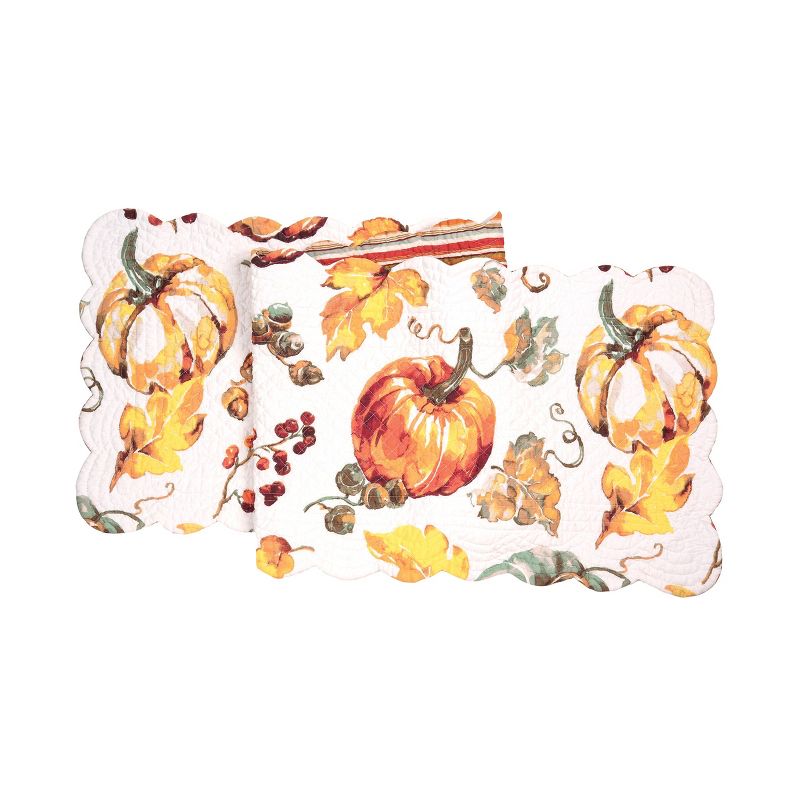 C&F Home 14" x 51" Watercolor Pumpkin Table Thanksgiving Table Runner, 1 of 5