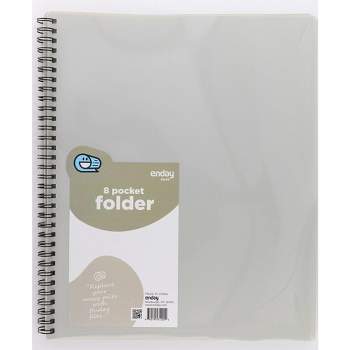 Enday 8 Pocket Folder, Gray
