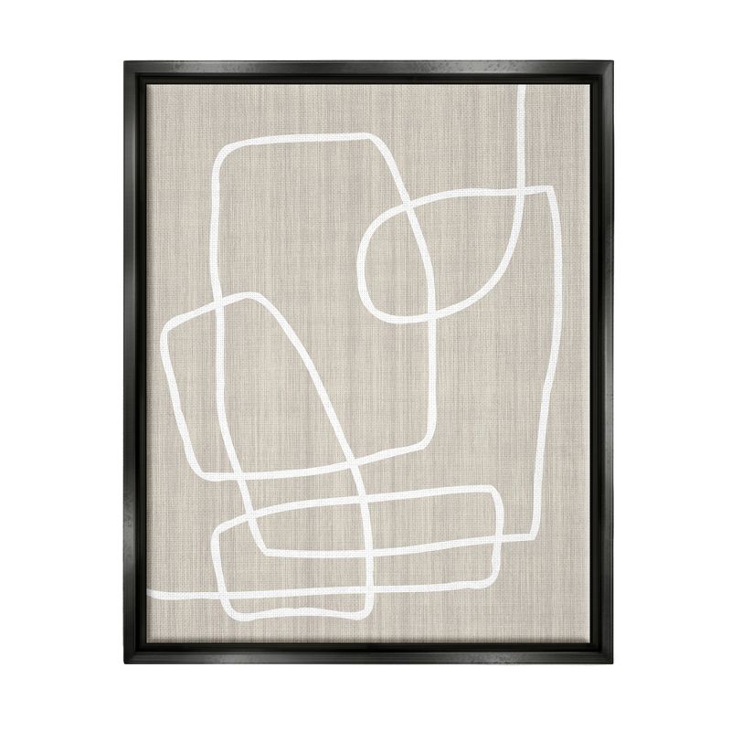 Stupell Industries Contemporary White Line Shapes Minimal Grain Design, 1 of 7