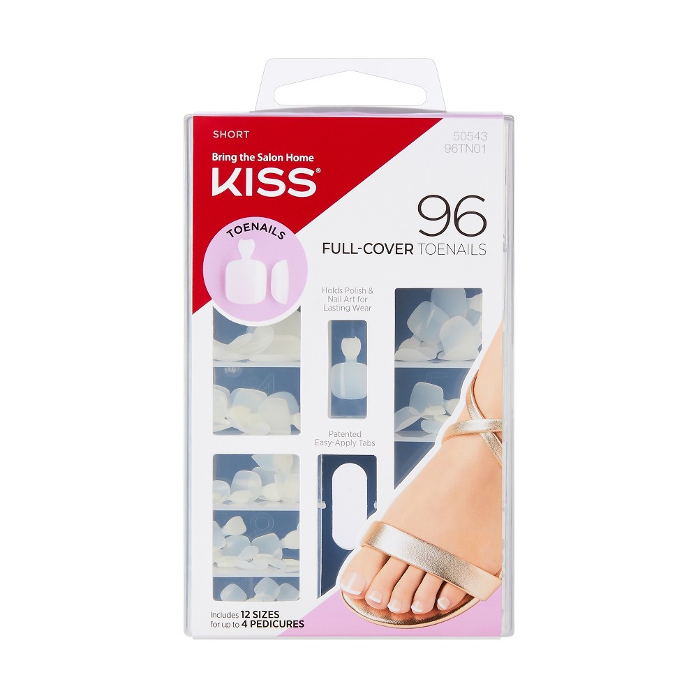Photos - Manicure Cosmetics KISS Products Full Cover Toe Fake Nails - 101ct