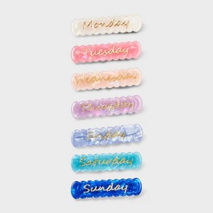 Days of the Week Hair Clips - 7ct - Cat & Jack™ - 1 of 3