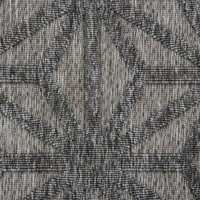 Handmade Dark Grey Geometric Synthetic 6' x 9' Area Rug