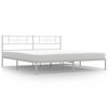 vidaXL Metal Bed Frame with Headboard White 76 in.x79.9 in. King - 2 of 4