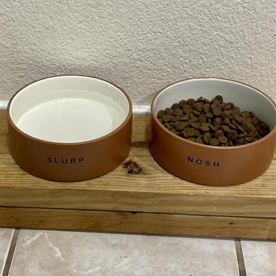 Ceramic Dog Food Bowl - Brown - 4 Cups - Boots & Barkley™ : Target