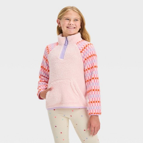 Girls' Zip-up Fleece Hoodie Sweatshirt - Cat & Jack™ : Target