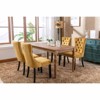 NicBex Farmhouse Velvet Dining Chairs Set of 2, Tufted Upholstery with Nailhead Trim & Solid Wood Legs, Table Side Accent Chairs - 3 of 4