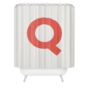 Deny Designs April Lane Art Block Monogram Shower Curtain - 1 of 3