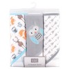 Hudson Baby Infant Unisex Cotton Rich Hooded Towels, Owl, One Size - 2 of 4