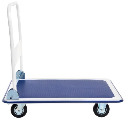 660lb Blue Steel Folding Platform Cart Dolly