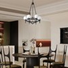 PAKOKULA Modern 6-Light Black Sputnik Chandelier with Globe Frosted Glass Shade - 4 of 4