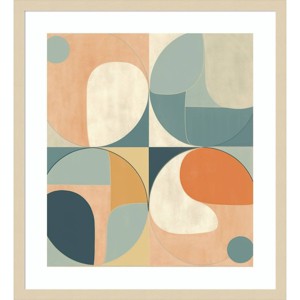 Amanti Art Shapes in Concert by Irena Orlov Wood Framed Wall Art Print - 1 of 4