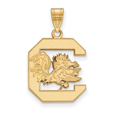 Black Bow Jewelry 10k Yellow Gold South Carolina Gamecocks NCAA Large Pendant
