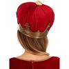 HalloweenCostumes.com  Women Women's Plush Crown for a Queen, Brown/Red - 3 of 4