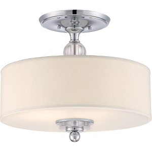 Quoizel Lighting Downtown 3 - Light Semi-Flush Mount in  Polished Chrome - 1 of 4