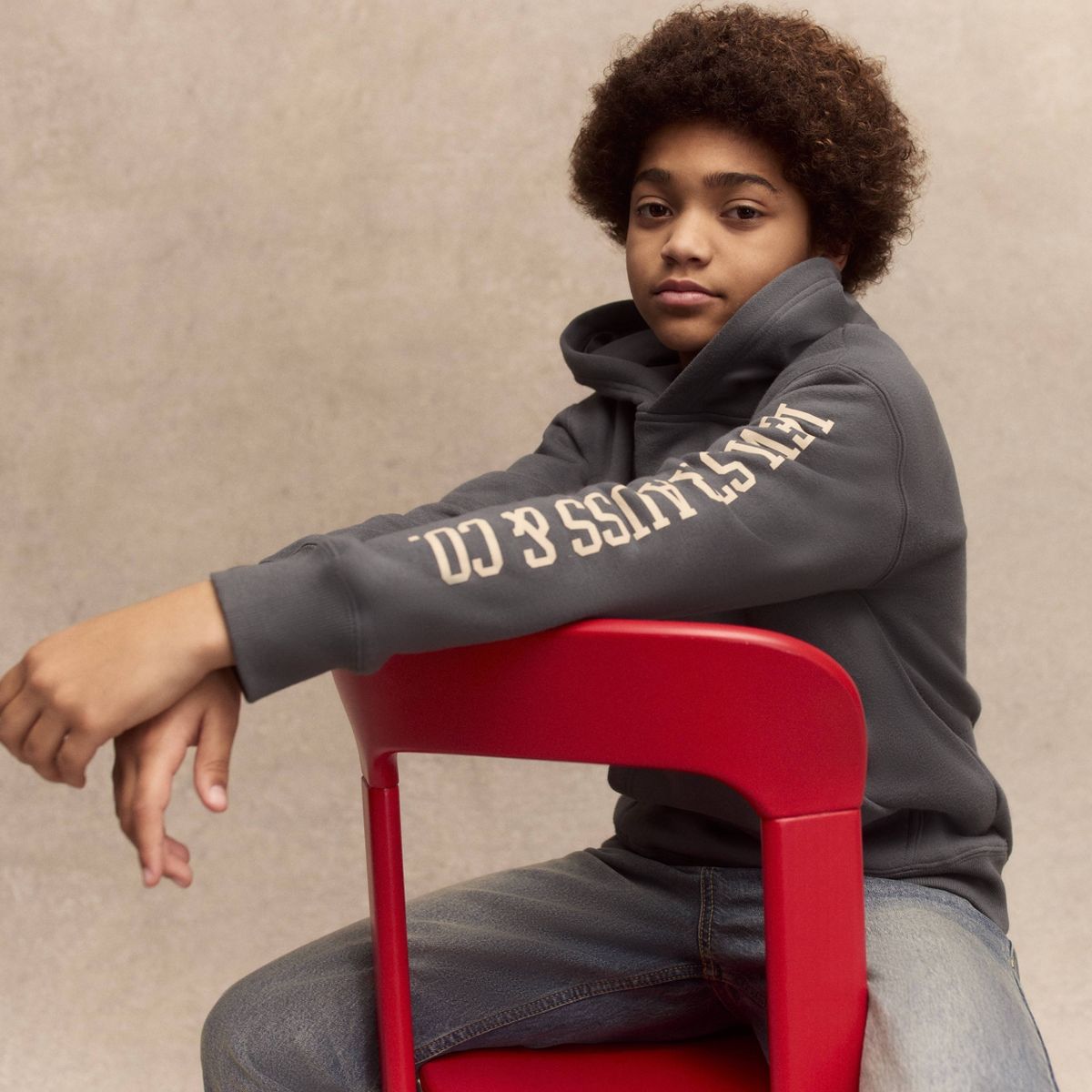 Levi's® Boys' Fleece Pullover Hooded Sweatshirt - Slate - thumbnail 9
