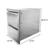 Outdoor Kitchen Drawers, Stainless Steel Flush Mount BBQ Drawers with Grooved Handle,for Outdoor Kitchen Island or Patio Grill Station, 2-Layer - 3 of 4