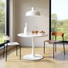Hooseng Round Dining Table with MDF Table Top and Metal Base, Mid-Century Modern Dining Room Table for 2 - 4 Person - 2 of 4