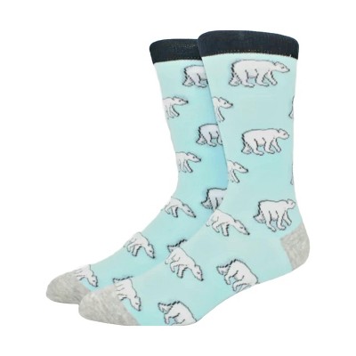 Polar Bear Pattern Socks the (Men's Sizes Adult Large) from the Sock Panda