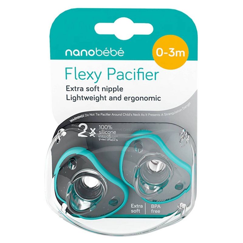 nanobebe Flexy Pacifier 0-3m - 2pk, 6 of 9