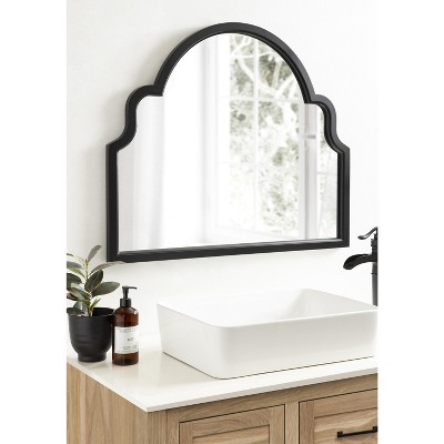 Rectangular Poplar Wood Vanity with Moroccan Arch Frame