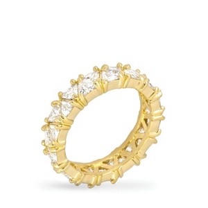 Slickblue Stunning 5.9 ct. Gold or Silver Trillion Eternity Band Rings for Women – Pave Cut, Size 5-10 - 1 of 3