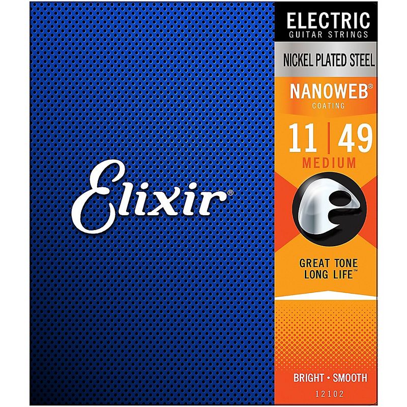 Elixir Electric Guitar Strings with NANOWEB Coating, Medium (.011-.049), 3 of 4