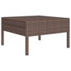 vidaXL Garden Lounge Set Patio Sectional Sofa Couch Outdoor Poly Rattan Brown - 4 of 4