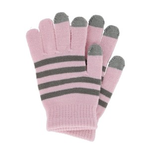 Grand Sierra Girl's One Size Striped Touchscreen Winter Glove - 1 of 4