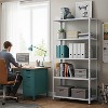 5-Tier Heavy-Duty Shelving Unit, White - 500 lbs Capacity, Adjustable Shelves, Tool-Free Assembly for Garage Storage - 2 of 4