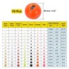 Unique Bargains Fly Tying Slotted Tungsten Round Beads for Variety Jig Hooks 70 Pcs - 2 of 4